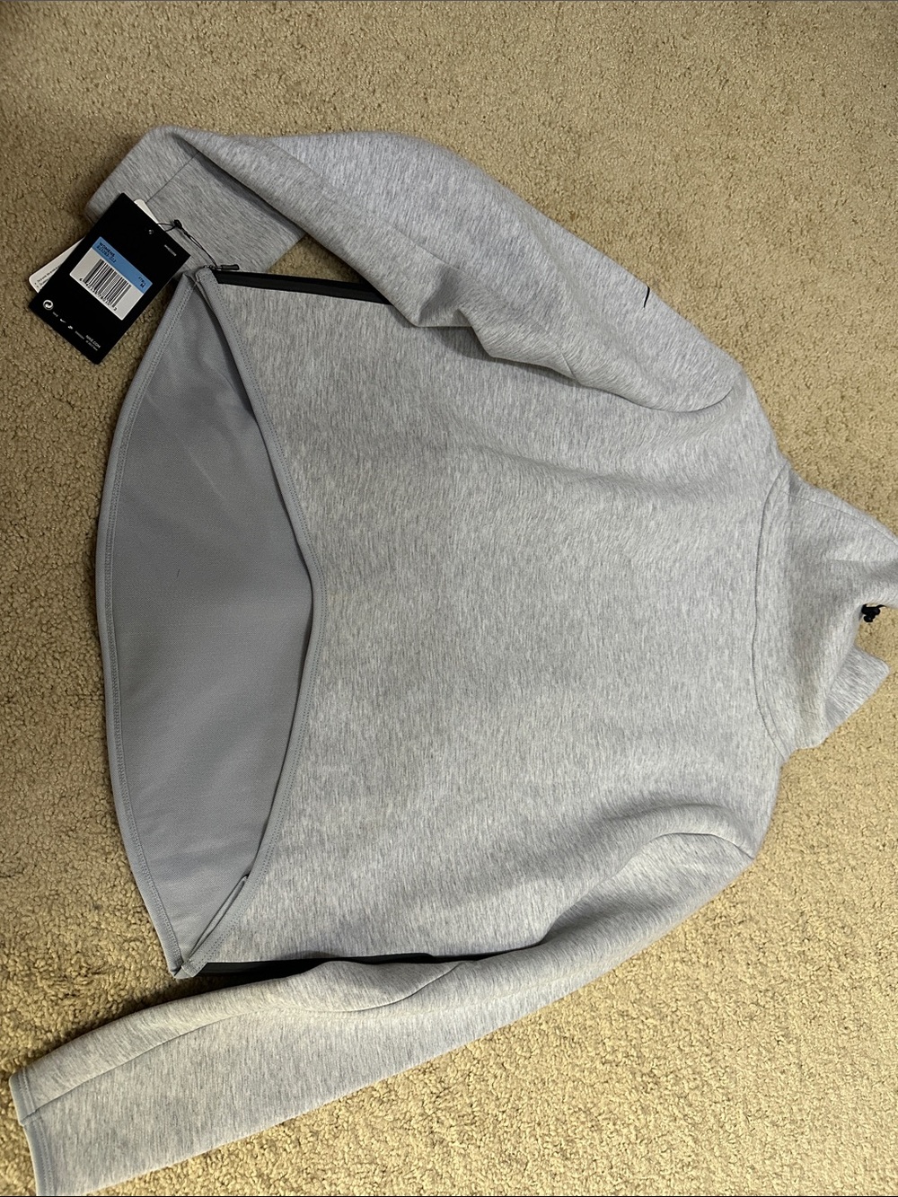 Nike Light Gray Cowl Neck Sweatshirt with Alabama Logo - Picture 5 of 6